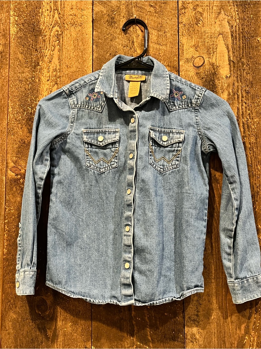 Wrangler Light Blue Denim Western Jacket for Kids